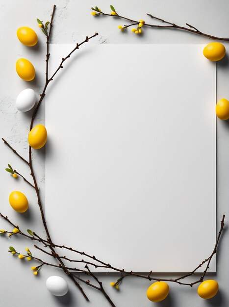 Zdjęcie wielkanocna kartka z jajkami minimalistyczny szablon karty wielkanocnej szczęśliwa karta wielkanocna copyspace