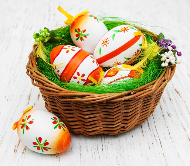 Wielkanocni Jajka W Koszu