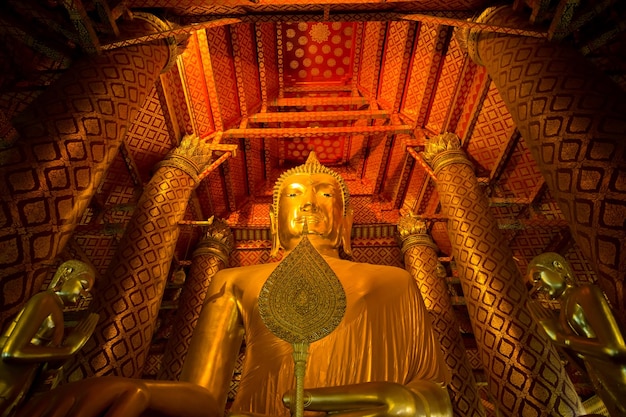 Wielki Budda w świątyni Watanan Phra Nakhon Si Ayutthaya Province