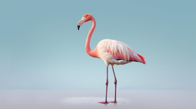 Zdjęcie wielki flamingo w przyrodzie