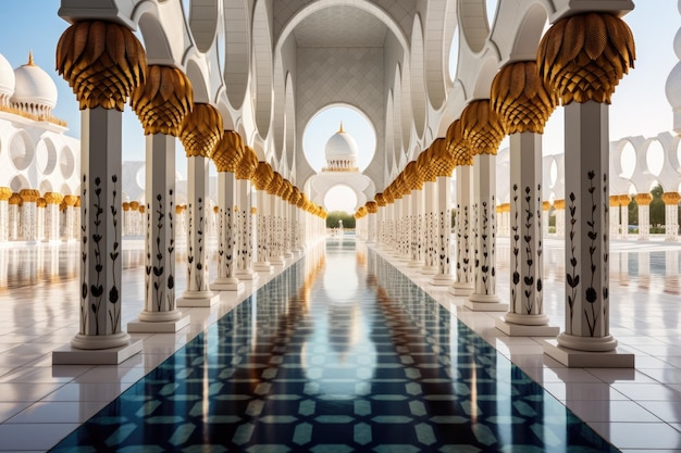 Wielki meczet Szejka Zayeda w Abu Dhabi Zjednoczone Emiraty Arabskie Jest to największy meczet w Zjednoczonych Emiratach Arabskich