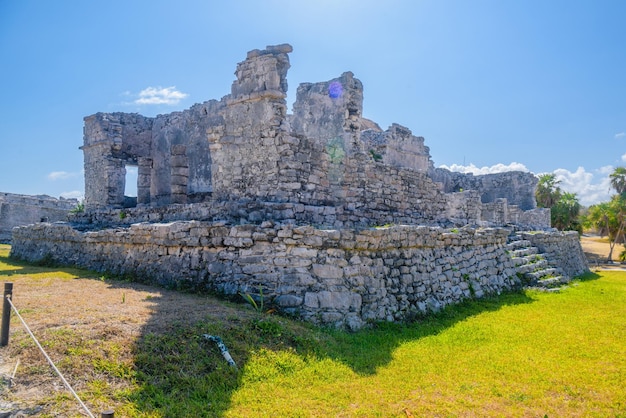 Wielki pałac 25 Ruiny Majów w Tulum Riviera Maya Jukatan Morze Karaibskie Meksyk