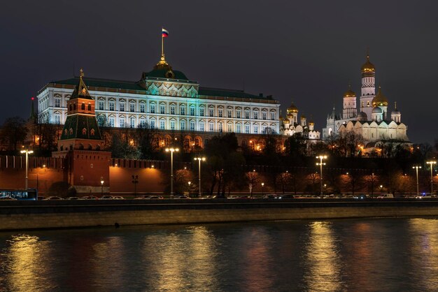 Wielki Pałac Kremlowski Wieża Zwiastowania i zespół Placu Katedralnego Kremla Moskwa Rosja