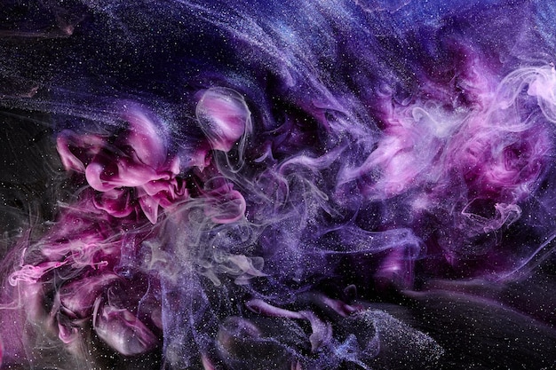 Wielobarwny kontrast przestrzeni kosmicznej abstrakcyjne tło chmury międzygwiezdnego dymu w ruchu kosmiczny wir farb