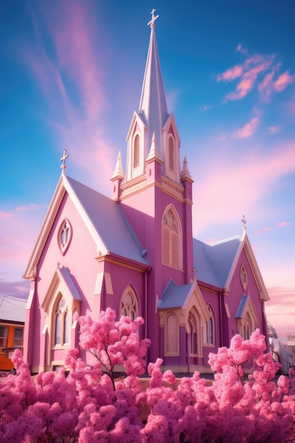 wielobarwny kościół żywe kolory