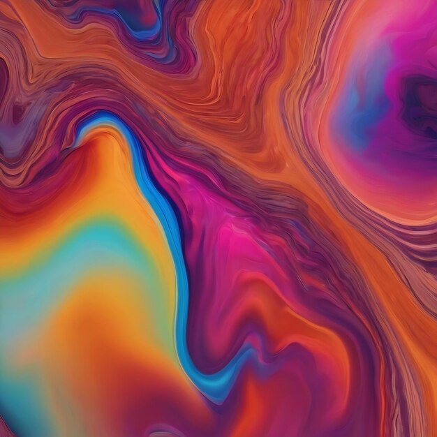Zdjęcie wielokolorowa płynna żywa gradient holograficzna płynna gładkie przejścia kolorystycznych kolorów