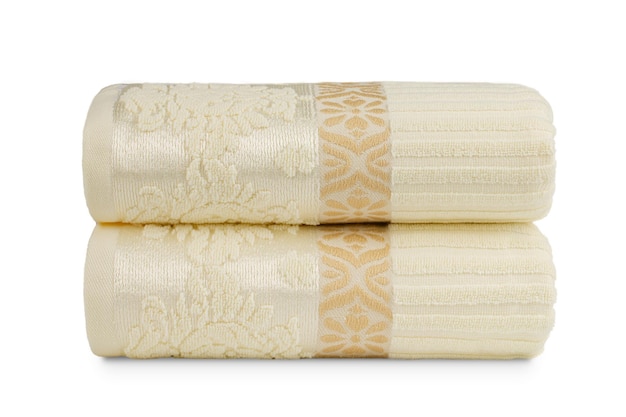 wielokolorowe bawełniane ręczniki kąpielowe Terry, izolują na białym tle