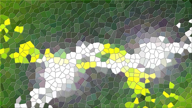 Wielokolorowe mozaiki o różnych kształtach Wygenerowane komputerowo abstrakcyjne tło renderowania 3D