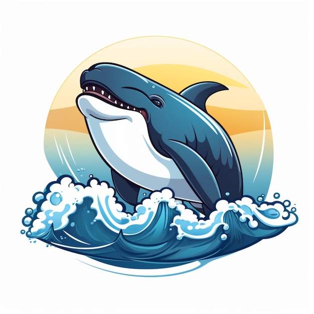 wieloryb z logo kreskówki