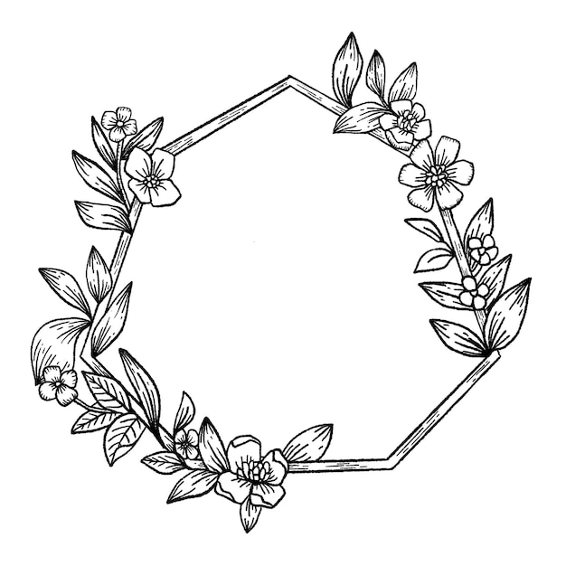 Wieniec botaniczny ramka png ilustracja vintage przejrzysty tło
