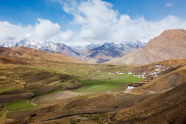 Wieś Langza W Himalajach