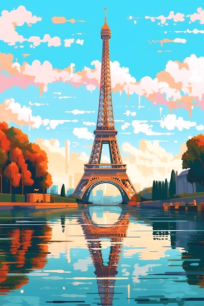 Wieża Eiffla stoi w Paryżu