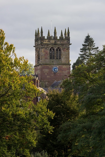 Wieża kościoła parafialnego Ellesmere Shropshire