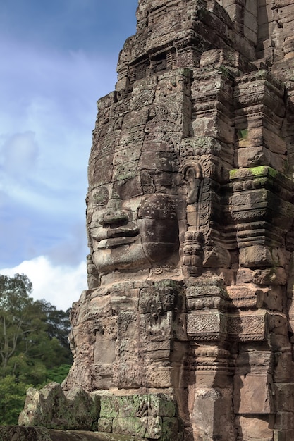 Wieże świątyni Bayon w Angkor Wat.Cambodia
