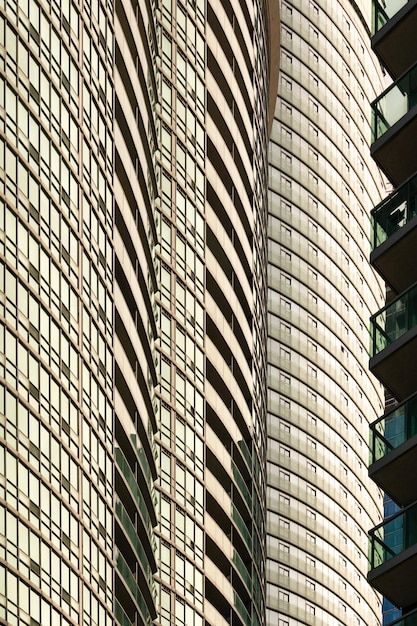 Wieżowiec Szklane Fasady Architektoniczne Tło