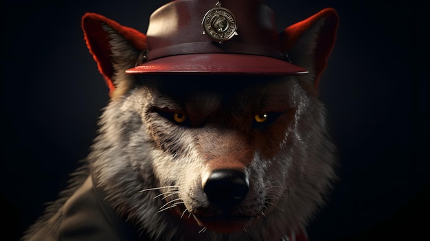 Wilk w kapeluszu