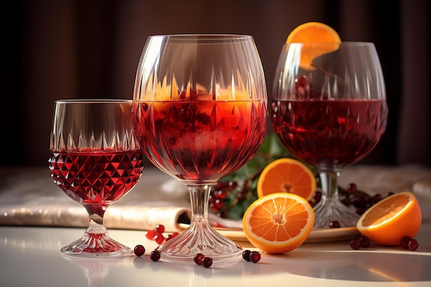 Wino mączne Boże Narodzenie jesienne napoje gorące napoje pomarańczowe cytrusowe smaczne szkło czerwone przyprawy pyszne