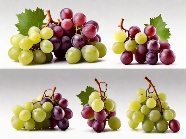 winogrona izolowane na przezroczystym lub białym tle