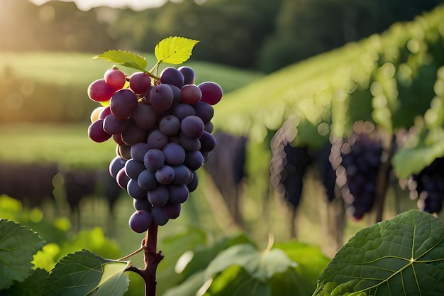 Winogrona na winorośli w winnicy