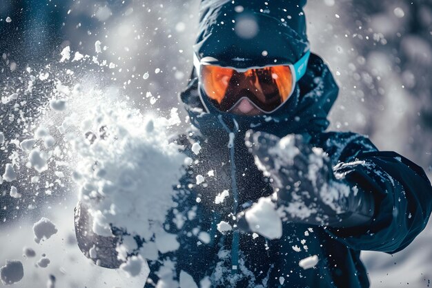 Winters Whimsy Zabawna chwila tańczących płatków śniegu