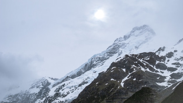 Winterstorm Na Szczytach Aoraki Mt Cookmt Cook Nowa Zelandia