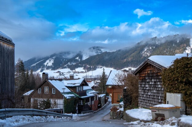 Zdjęcie winterwonderland w austrii domy witzbold