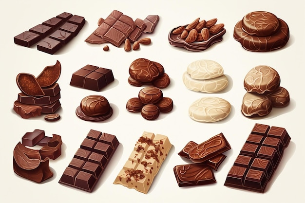 Wiórki czekoladowe i fragmenty kakao Generacyjna sztuczna inteligencja