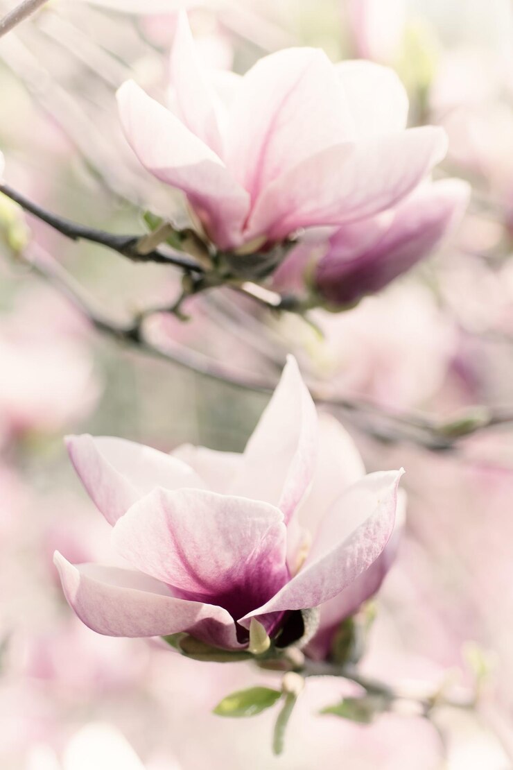 Zdjęcie wiosenne kwiaty magnolii