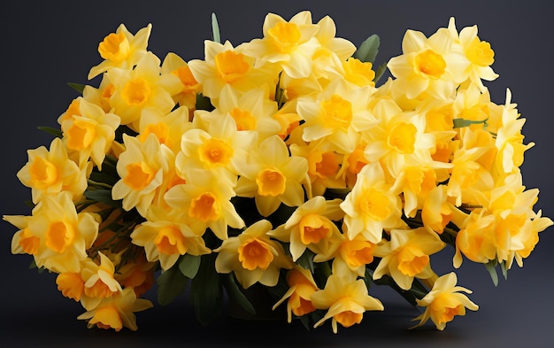 Wiosenne rozkosze Wielkanocne dzwony Narcyzy w żywym żółtym