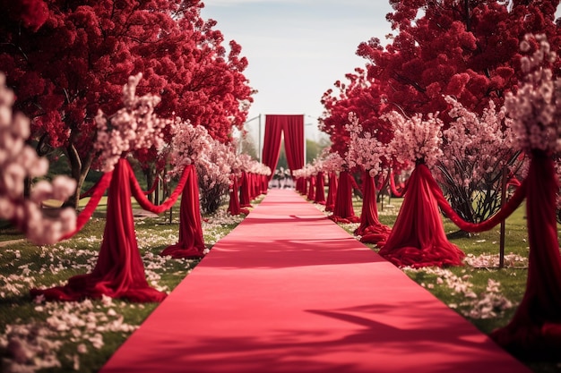 wiosenny motyw z czerwonego dywanu