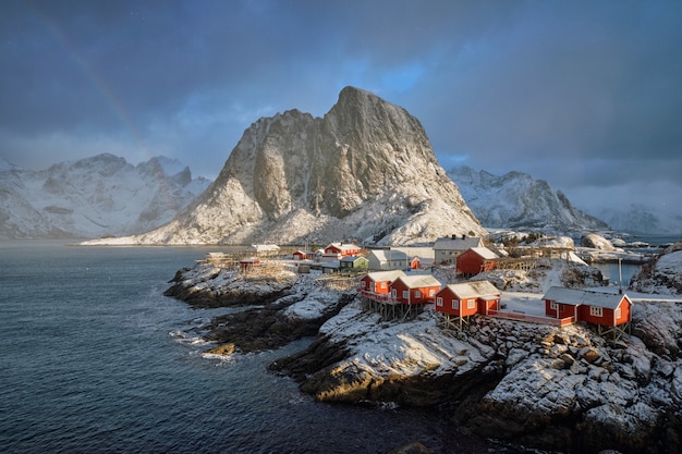 Wioska Rybacka Hamnoy Na Lofotach, Norwegia