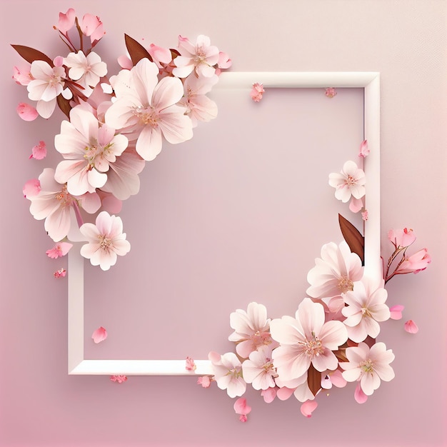 Wiosna Beauliful Cherry Blossom BackgroundGenerative AI