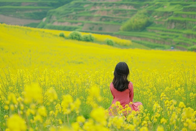Wiosna duże żółto-zielone pola