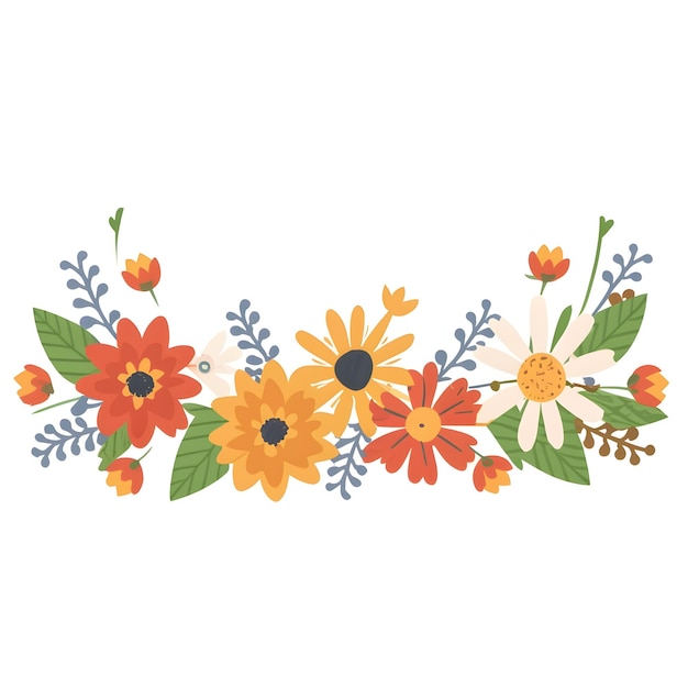 Wiosna i lato Tło akwarelowe z małymi kwiatami Ilustracja botaniczna minim