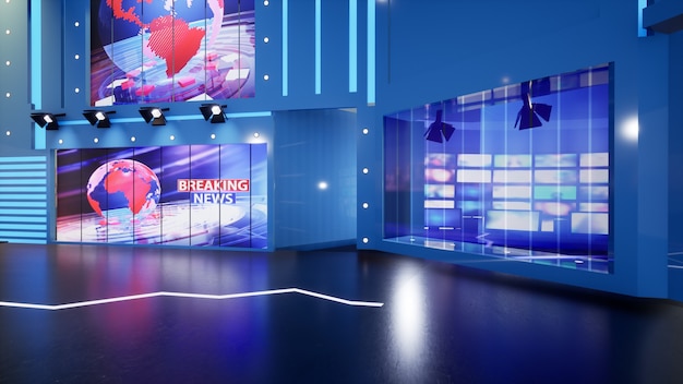 Wirtualne studio telewizyjne Studio informacyjne