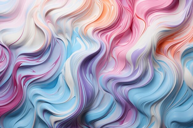 Wirująca tekstura lodów w kolorach tęczy Generacyjna sztuczna inteligencja