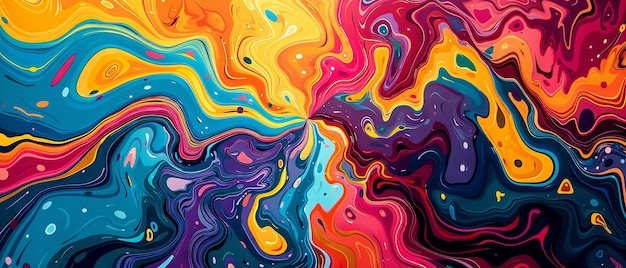 Zdjęcie wiry w psychedelicznym stylu lat sześćdziesiątych