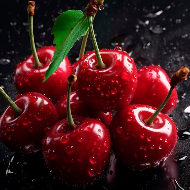 wiśnia owoców żywnościowego czerwonym słodkich jagód dojrzałe wiśnie wyizolowanych świeżym deser bieli zdrowych di