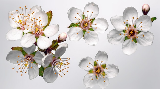 Wiśniowe kwiaty w pełnym rozkwicie symbolem wiosny