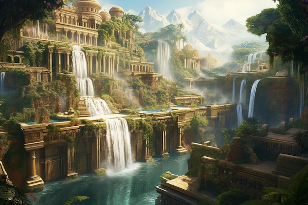 Wiszące ogrody Legendarny raj Babilonu