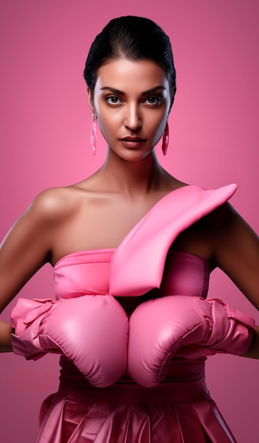 wizerunek kobiety przedstawiający walkę z rakiem piersi