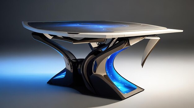 Wizja jednocząca technologię zrównoważoną estetykę w Ultimate Futuristic Artistic PC Studio Table