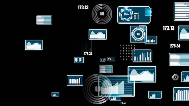 Zdjęcie wizjonerski pulpit biznesowy do analizy danych finansowych