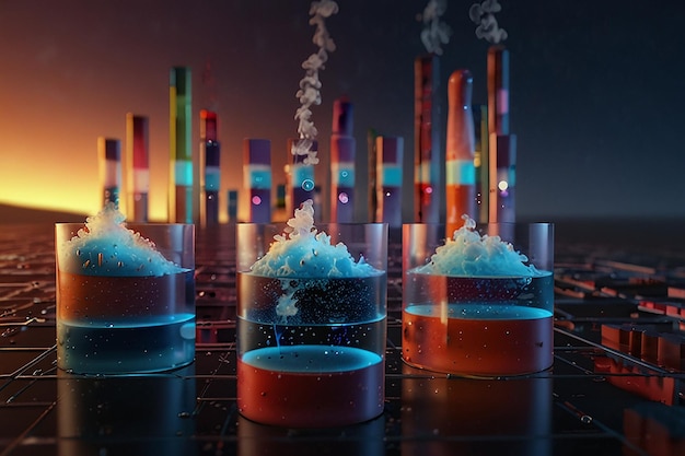 Zdjęcie wizualizacja chemii interaktywna eksploracja danych reakcji chemicznych