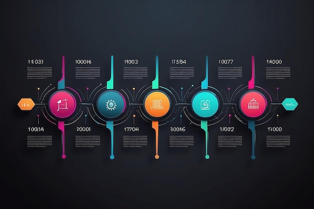 Wizualizacja danych biznesowych timeline ikony infograficzne zaprojektowane dla abstrakcyjnego szablonu tła element milowy nowoczesna technologia procesu diagramów