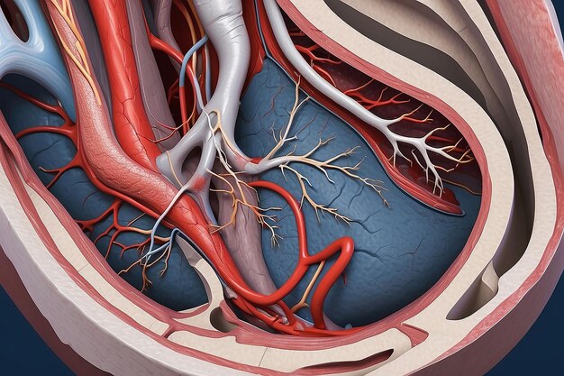 Wizualizacja diagnozy medycznej Koronarna angiografia CT ujawnia okluzję kończyn dolnych