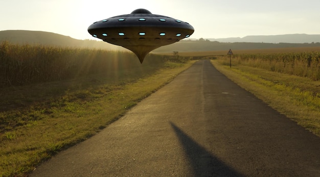 Wizualizacja UFO 3d renderowanie 3d