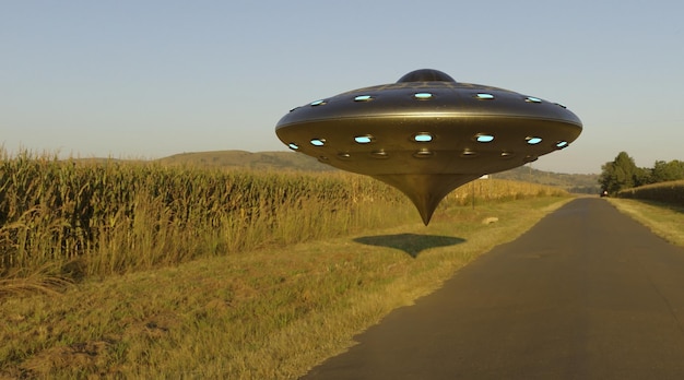 Wizualizacja UFO 3d renderowanie 3d