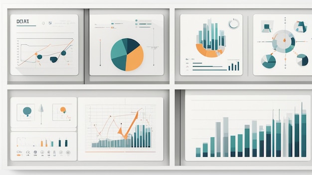 Zdjęcie wizualizacja złożonych danych za pomocą kompleksowych wykresów