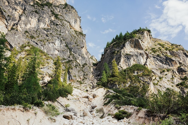 Włochy, Lago Di Braies, Alpy Dolomity.